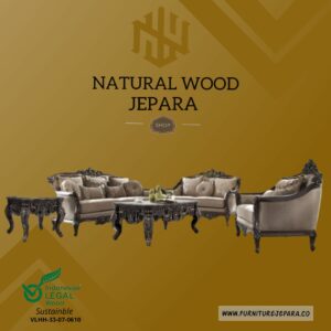 1 Set Sofa Tamu Mewah Model Klasik Mebel Ukir Jepara Nwj 31