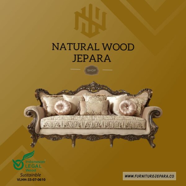 Sofa Tamu Mewah Jati Custom Mebel Ukiran Jepara Nwj 30