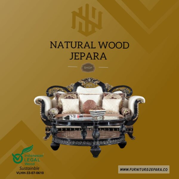 Sofa Tamu Mewah Jati Grade A Mebel Ukiran Jepara Nwj 28