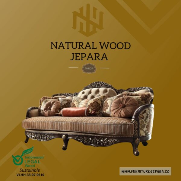 Sofa Tamu Mewah Jati Ukir Furniture Jepara Nwj 20