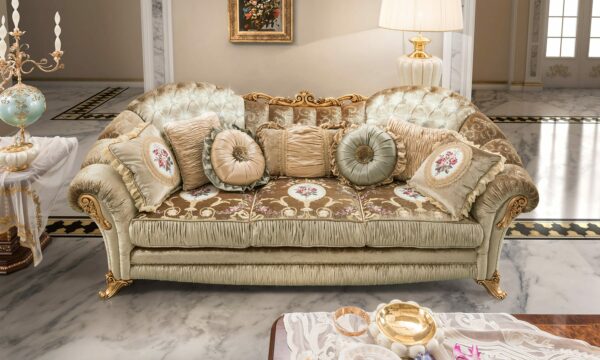 Sofa Tamu Mewah Klasik Gold Veneer Jepara Nwj 26