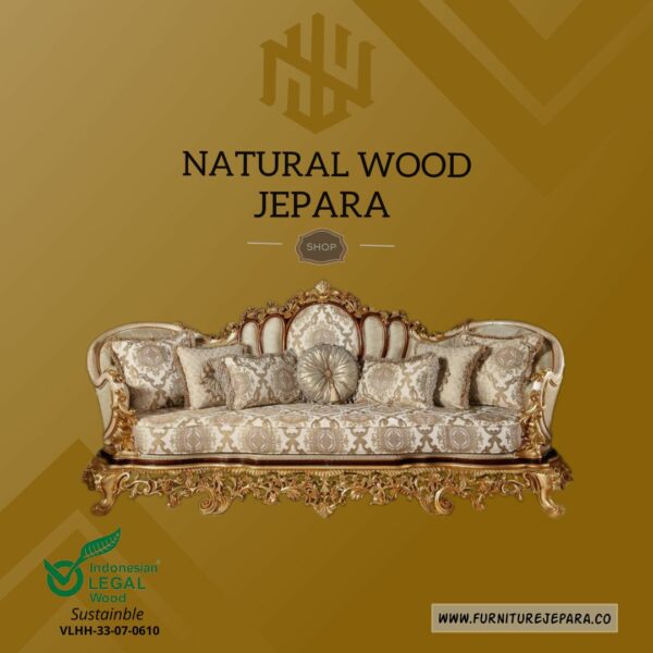 Sofa Tamu Mewah Terbaru Luxury Mebel Ukir Jepara Nwj 25