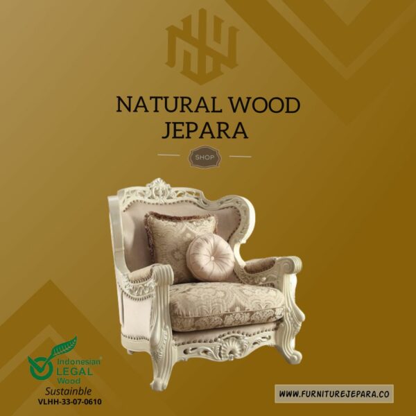 Kursi Sofa Tamu Mewah Carving Design Jepara Furniture Nwj 46