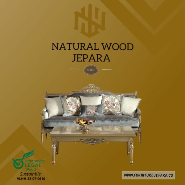 Kursi Tamu Sofa Mewah Modern Luxury Ukiran Jepara Nwj 79