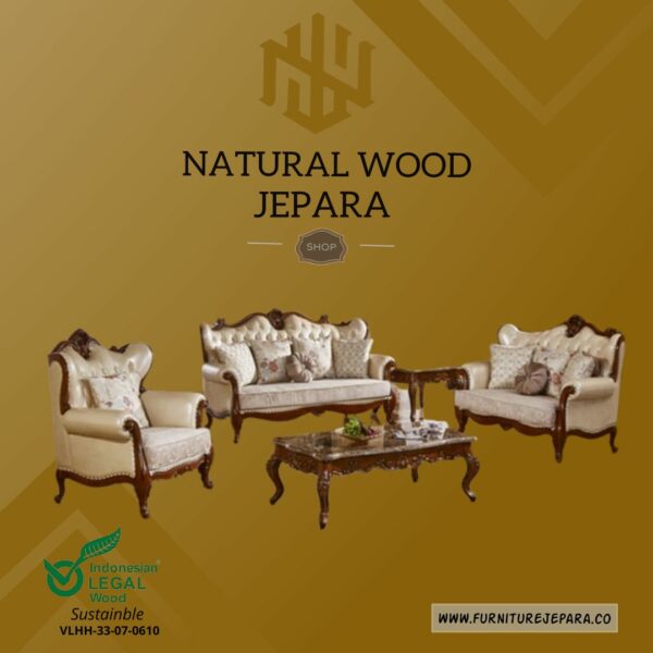 Sofa Mewah Ruang Tamu Classic Design Custom Jepara Nwj 83