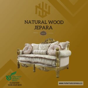 Sofa Mewah Ruang Tamu Jepara Gaya Klasik Gold Nwj 47