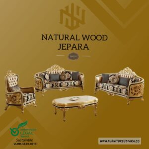 Sofa Ruang Tamu Mewah Gold Mataram Mebel Ukir Jepara Nwj 70