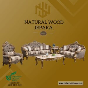 Sofa Tamu Jati Mewah Ukir Elegant Furniture Jepara Nwj 65