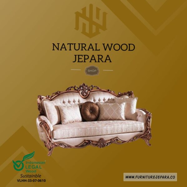 Sofa Ukir Mewah Best Quality Jepara Furniture Nwj 74