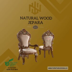 Meja Kursi Makan Mewah Kayu Jati Asli Furniture Jepara