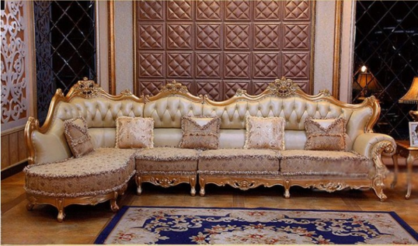 Model Sofa Tamu Mewah Ukiran Jepara Leter L