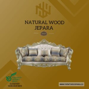 Sofa Tamu Mewah Terbaru Klasik Modern Abu Furniture Jepara