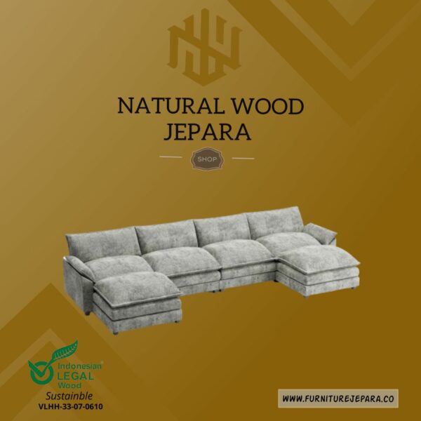 Sofa Tamu Sudut Kayu Jati Minimalis Klasik Jepara Nwj 98