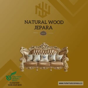 Sofa Tamu Ukir Gold Bergaya Mewah Furniture Jepara Nwj 90